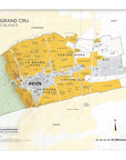 De Long's Avize Grand Cru, Côte des Blancs Framed map highlights vineyard sections and labeled regions in yellow.