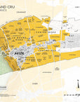De Long's Avize Grand Cru, Côte des Blancs: French vineyard map with yellow-highlighted Avize areas.