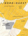 Chouilly Grand Cru, Côte des Blancs map by De Long shows vineyard plots and elevations near the grand cru area.