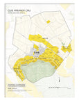 De Long's wood-framed map highlights Grauves Premier Cru, Côte des Blancs, with vineyard areas marked in yellow.