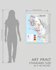 Metro Wine Map of California - Art Print