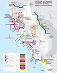 Metro Wine Map of California - Art Print