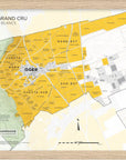 De Long's Oger Grand Cru, Côte des Blancs Framed map highlights vineyard parcels in yellow.