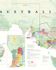 Wine Map of Australia - Art Print