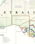 Key Map of Australia with wine zones labeled