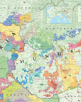 Wine Map of Austria & Hungary Art Print | De Long
