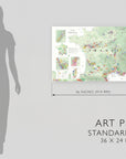 Wine Map of France - Art Print