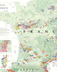 Wine Map of France - Art Print