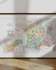 Wine Map of France IGPs - Art Print
