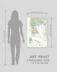 Wine Map of Greece - Art Print