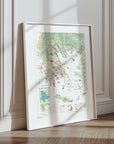 Wine Map of Greece - Art Print