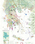 Wine Map of Greece Art Print | De Long