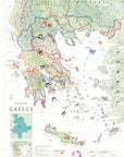 Map of Greece with wine regions labeled
