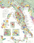 Wine Map of Italy - Art Print