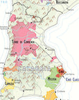 De Long Wine Map of Italy: detailed Calabria map with top wine regions Terre di Cosenza, Melissa, and Cirò.