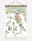 Wine Map of Italy framed