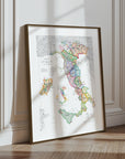 Wine Map of Italy IGTs - Art Print