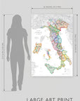 Wine Map of Italy IGTs - Art Print