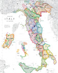 Wine Map of Italy IGTs - Art Print