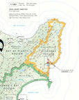 De Long Wine Map of New Zealand: Gisborne region, grape varieties & vineyards in color on premium matte paper.