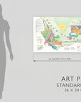 Wine Map of South Africa - Art Print