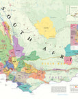 Wine Map of South Africa Art Print | De Long