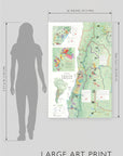 Wine Map of South America - Art Print