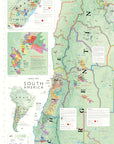 Wine Map of South America Art Print | De Long