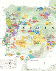 Wine Map of Spain & Portugal - Art Print