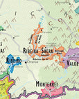 De Long’s Wine Map of Spain & Portugal highlights premium northwest regions like Rías Baixas and Ribeiro.