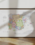 Wine Map of Spain & Portugal IGPs - Art Print
