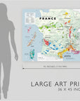 Wine Regions of France - Art Print