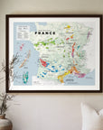 Wine Regions of France - Art Print