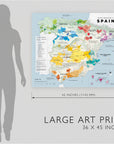 Wine Regions of Spain - Art Print
