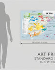 Wine Regions of Spain - Art Print