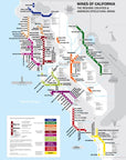 Metro Wine Map of California | De Long