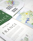 Wine Map of France - Bookshelf Edition open