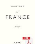 Wine Map of France - Digital Edition Index