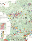 Wine Maps of the World France | De Long