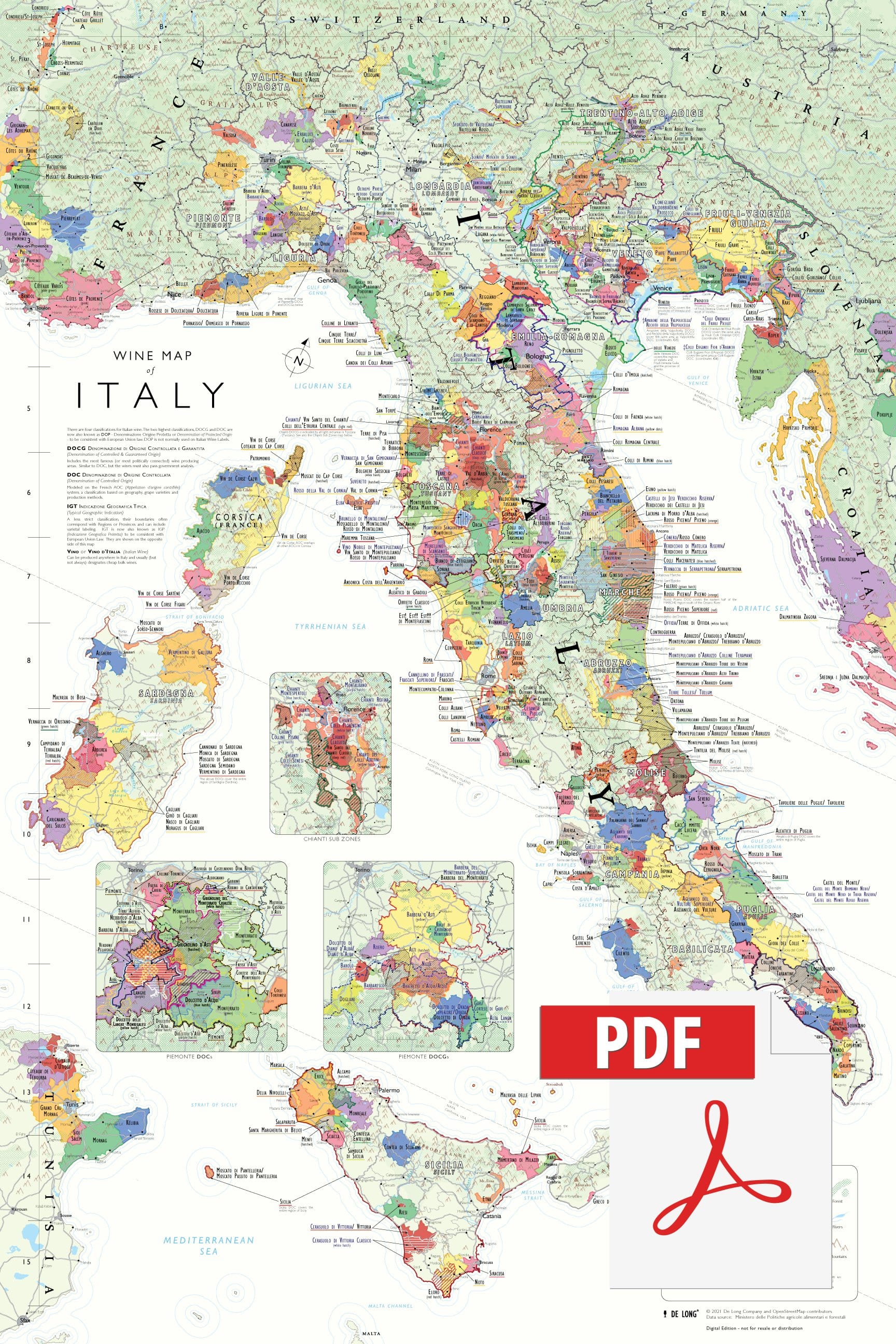 Wine Map of Italy - Digital Edition