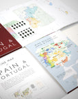 Wine Map of Spain & Portugal - Bookshelf Edition open