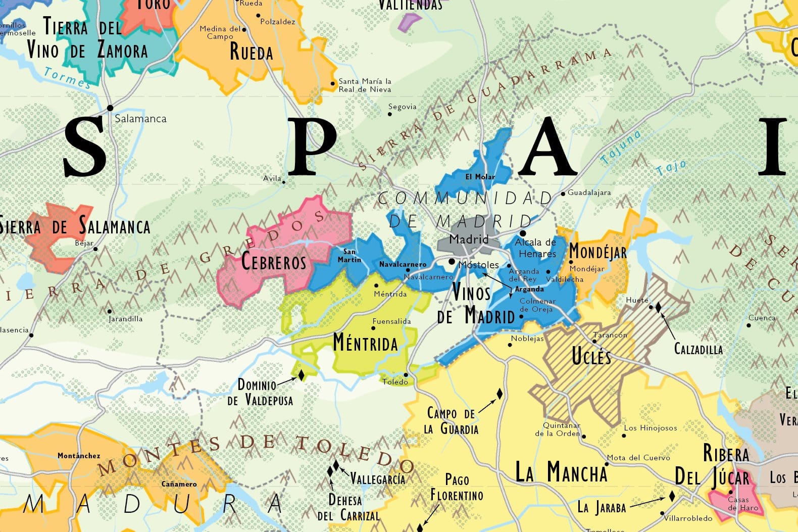Wine Map of Spain & Portugal - Digital Edition Detail
