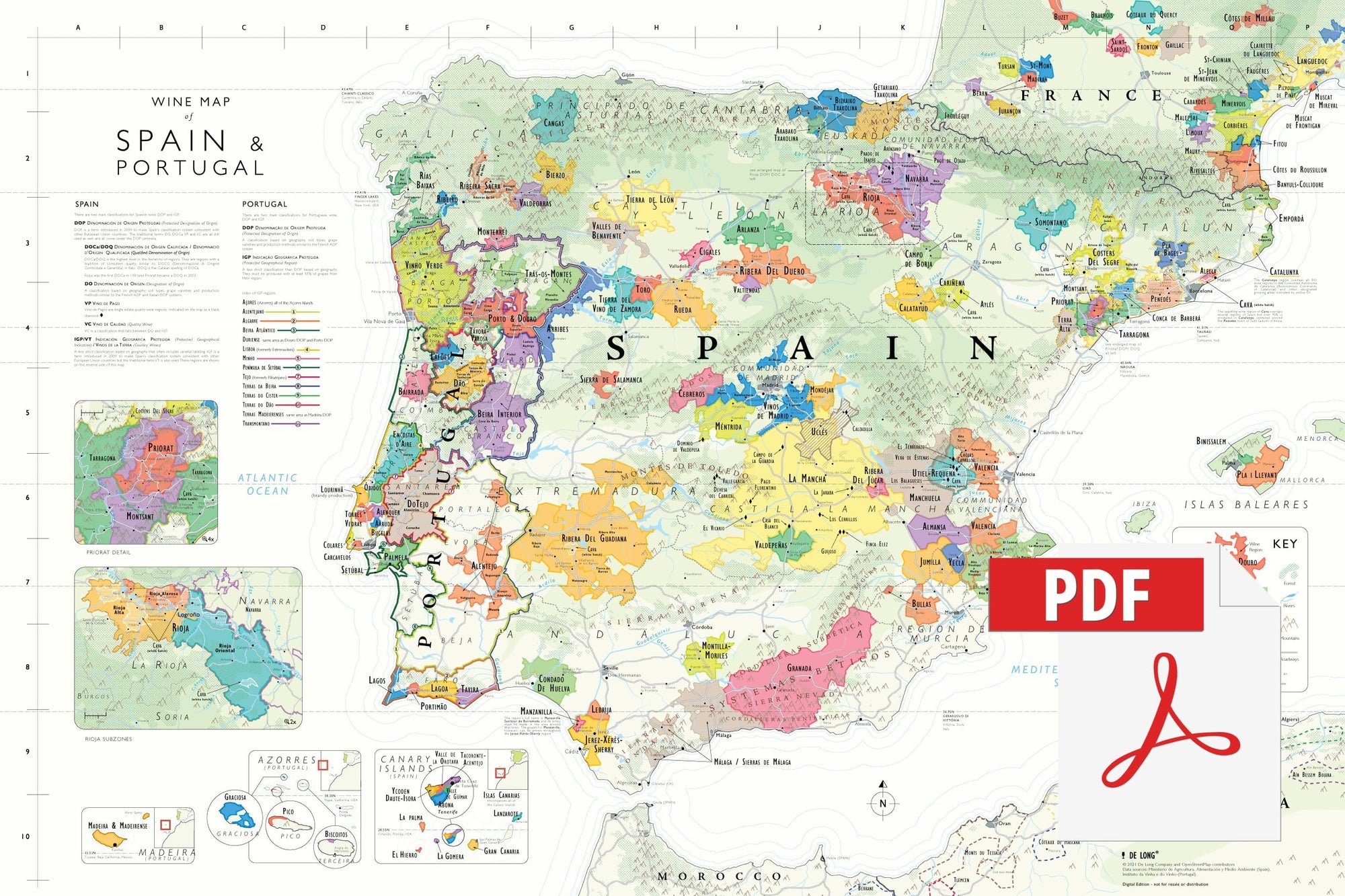 Wine Map of Spain &amp; Portugal - Digital Edition
