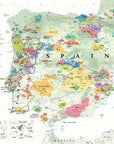 Wine Map of Spain and Portugal - De Long