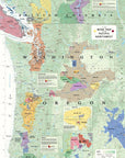 Wine Maps of the World Pacific Northwest | De Long