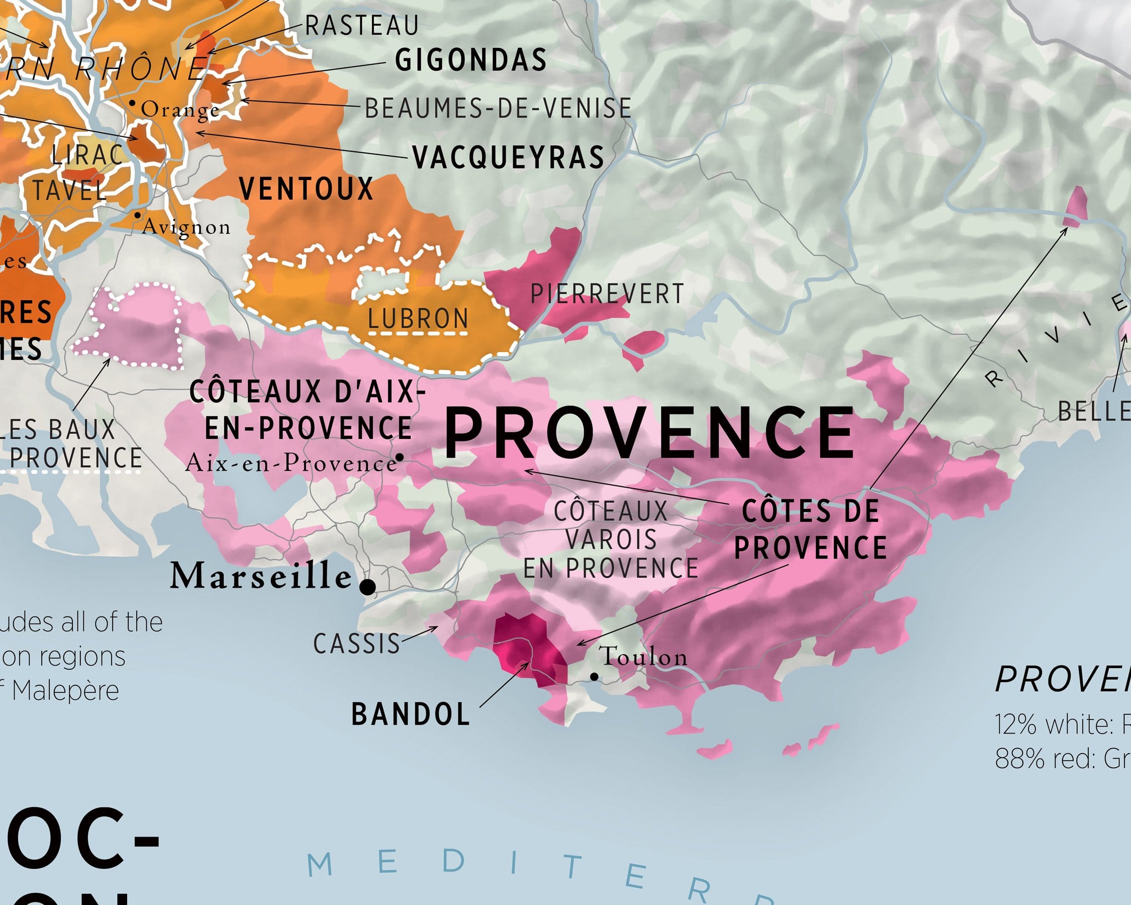 Wine Map of France, French Wine Regions Map, Carte De Vins De France, Wine  Gift 
