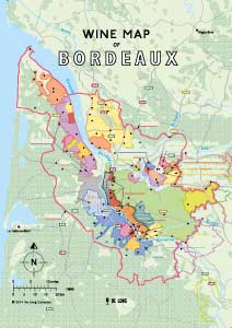 Wine Map of Bordeaux