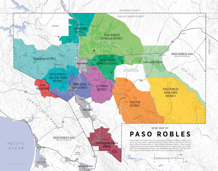 Wine Map of Paso Robles