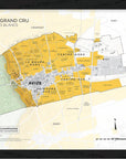 De Long's Avize Grand Cru, Côte des Blancs Framed map highlights labeled vineyard areas in yellow.