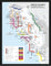 The De Long Metro Wine Map of California Framed features counties and wine areas in a subway-style wood frame display.